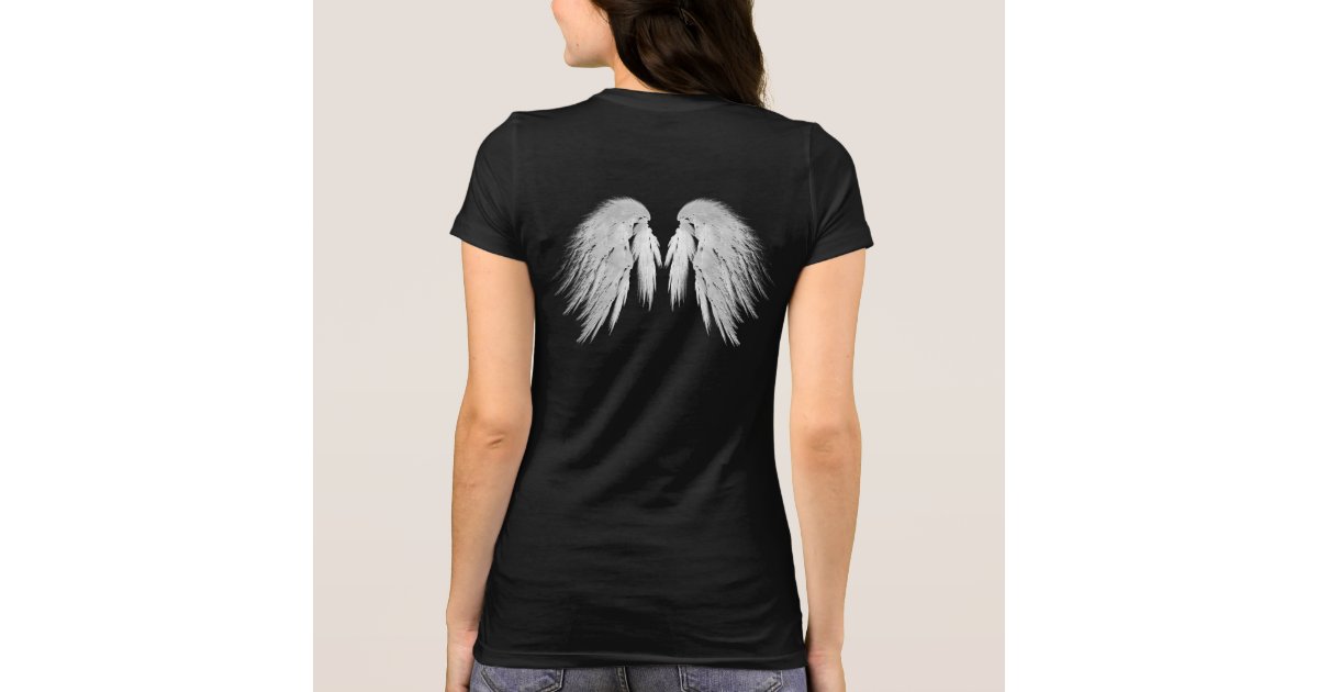 ANGEL WINGS Black T-Shirt | Zazzle.com
