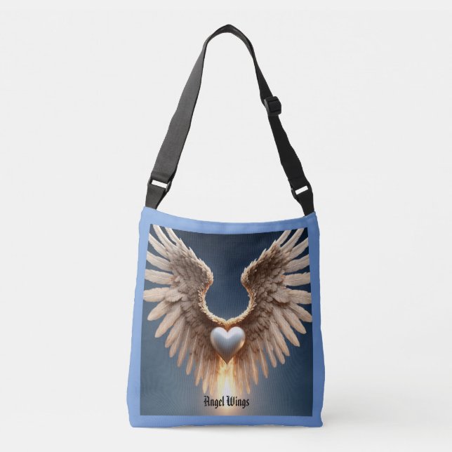 Angel Wings Blue Tote Bag  (Front)