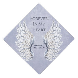 Angel Wings Blue Tribute Memorial Graduation Graduation Cap Topper