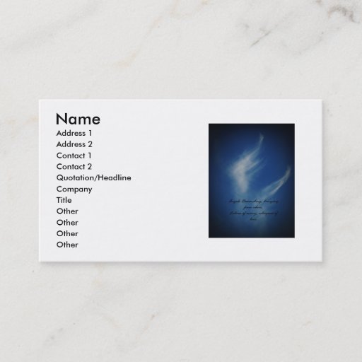 Customizable Angel Wings Business Card