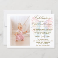 Angel Wings Celebration of Life Photo Memory