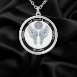 Angel Wings - Custom 12 Step Recovery Silver Plated Necklace<br><div class="desc">Celebrate the grace and strength of recovery with this Custom Sobriety Milestone necklace, featuring elegant angel wings and the timeless message, “One Day at a Time.” This powerful design symbolizes protection, healing, and spiritual growth, and is customizable with the recipient’s recovery date, making it a meaningful keepsake for any sobriety...</div>