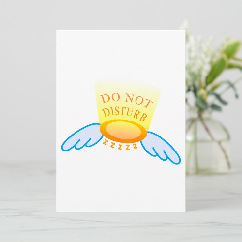 Angel Wings Do Not Disturb Invitation