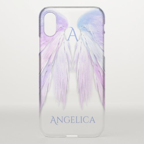 ANGEL WINGS  Dreamy Name Monogram iPhone X Case
