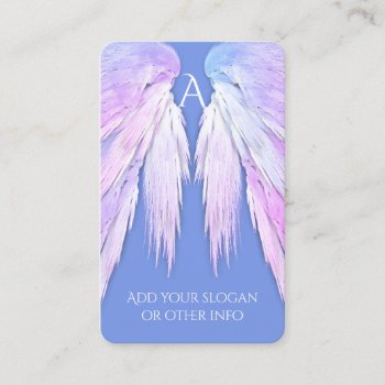 Angel Wings Dreamy Soft Blue Beauty Business Card by prettystrangeu at Zazzle