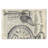 Vintage Time decoupage Tissue Paper