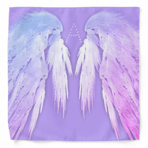 ANGEL WINGS Fairy Purple Custom Name Bandana