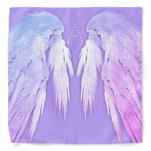 ANGEL WINGS Fairy Purple Custom Name Bandana