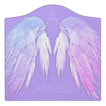 ANGEL WINGS Fairy Purple Custom Name Monogram