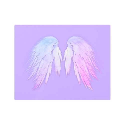 ANGEL WINGS Fairy Purple Metal Print