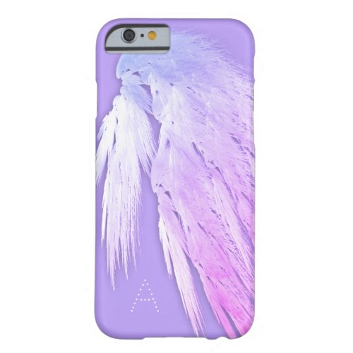 ANGEL WINGS Fairy Purple Monogram Barely There iPhone 6 Case