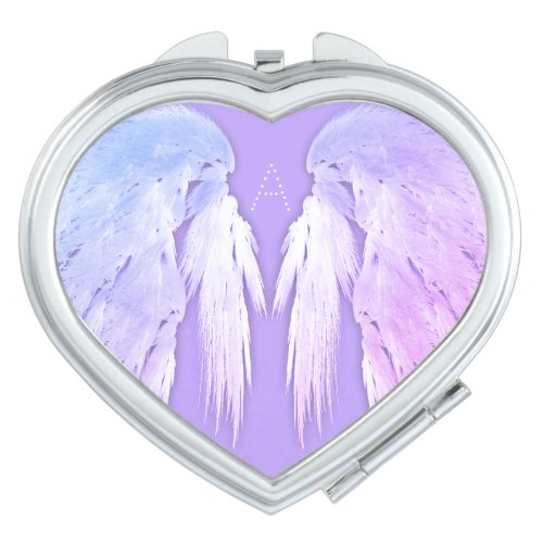 ANGEL WINGS Fairy Purple Monogram Makeup Mirror