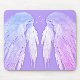 ANGEL WINGS Fairy Purple Monogram Mouse Pad