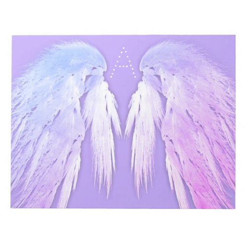 ANGEL WINGS Fairy Purple Monogram Notepad