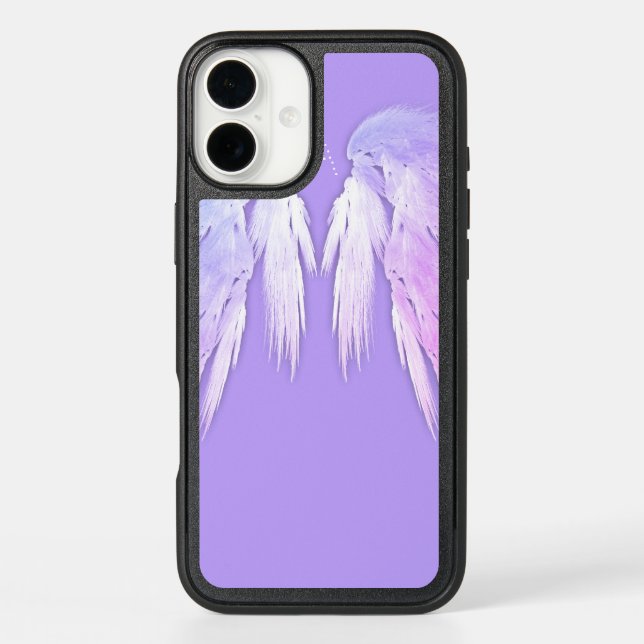 ANGEL WINGS Fairy Purple Monogram Otterbox iPhone Case (Back)