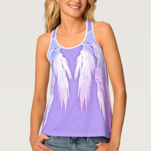 ANGEL WINGS Fairy Purple Monogram Tank Top