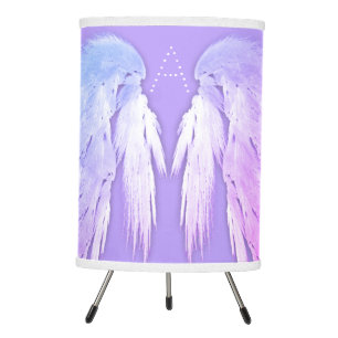 ANGEL WINGS Fairy Purple Monogram Tripod Lamp