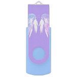 Angel Wings Fairy Purple Monogram Usb Flash Drive at Zazzle