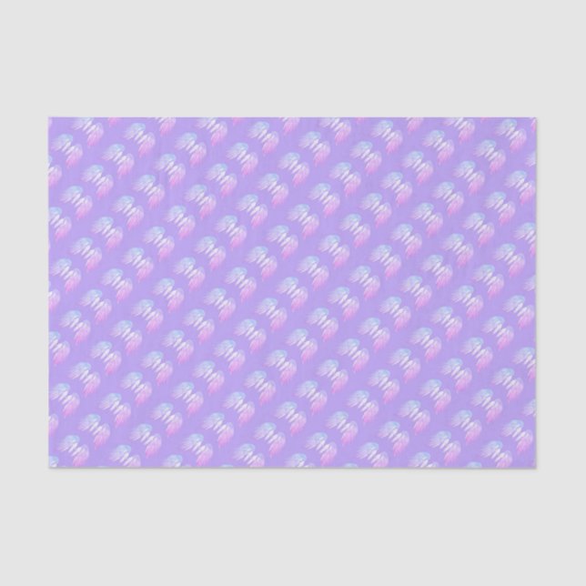 ANGEL WINGS Fairy Purple Pattern Tissue Paper (Front)