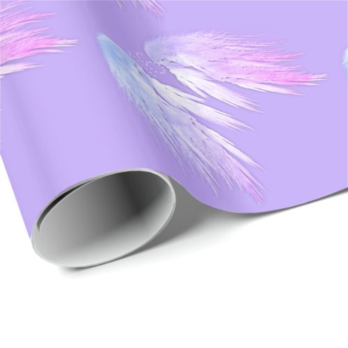 ANGEL WINGS Fairy Purple Sweet 16 Wrapping Paper