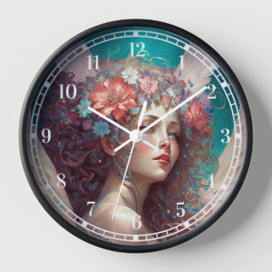 Angel Wings Fantasy Art Clock