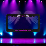 Angel Wings Fantasy Purple On Black License Plate Frame at Zazzle