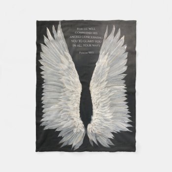 Angel Wings Fleece Blanket by BiscardiArt at Zazzle