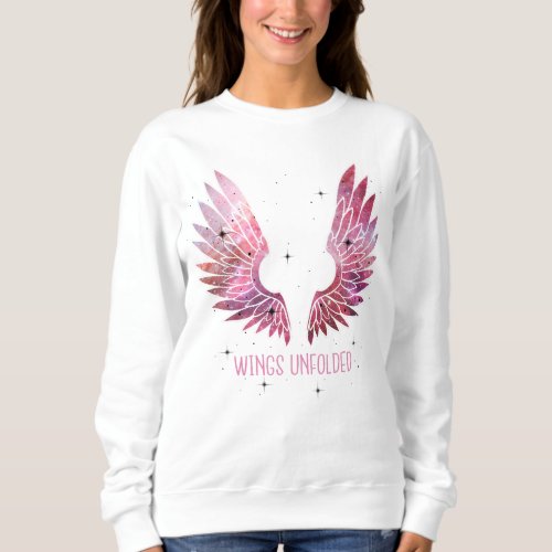 Angel wings galaxy texture sweatshirt