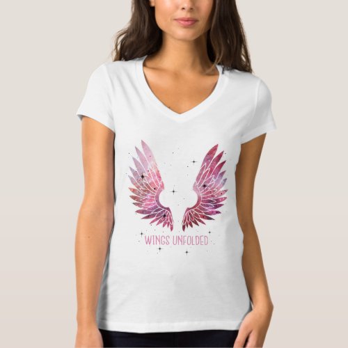 Angel wings galaxy texture T_Shirt
