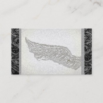 Angel Wings Glitter Lace Singer Business Cards by valeriegayle at Zazzle