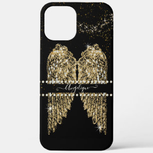Angel Wings Gold Diamond Jewel Girly Chic  iPhone 12 Pro Max Case