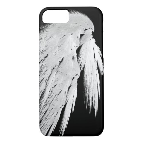 ANGEL WINGS Gray Touched Feathers Left Custom iPhone 87 Case