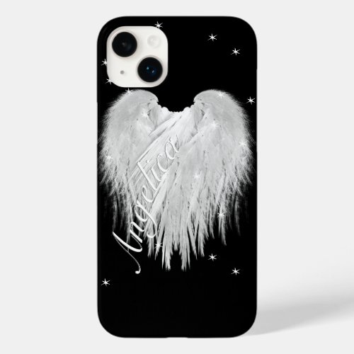 ANGEL WINGS Heart Black Starry Night Case_Mate iPhone 14 Plus Case