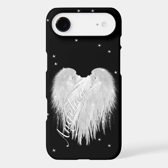 ANGEL WINGS Heart Black Starry Night Case-Mate iPhone Case (Back)