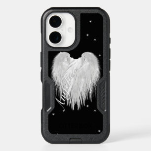 ANGEL WINGS Heart Black Starry Night iPhone 16 Case