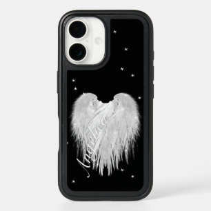 ANGEL WINGS Heart Black Starry Night iPhone 16 Case