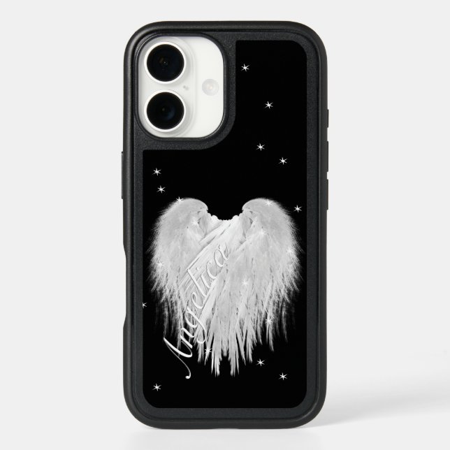 ANGEL WINGS Heart Black Starry Night Otterbox iPhone Case (Back)