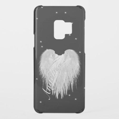 ANGEL WINGS Heart Black Starry Night Uncommon Samsung Galaxy S9 Case