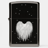 ANGEL WINGS HEART Black+White Only Half Evil Funny Zippo Lighter