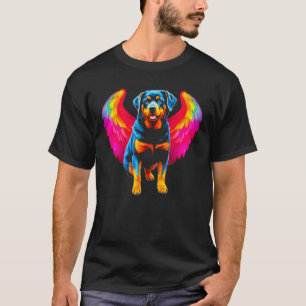 Angel Wings Heaven Pop Rottweiler Dog T-Shirt
