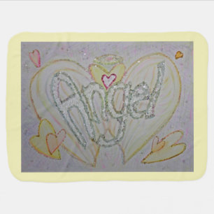 Angel Wings Inspirational Word Art Soft Blanket