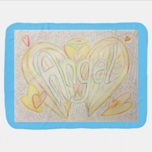 Angel Wings Inspirational Word Art Soft Blanket