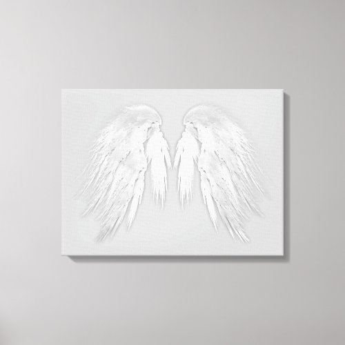 ANGEL WINGS Light Gray Canvas Print