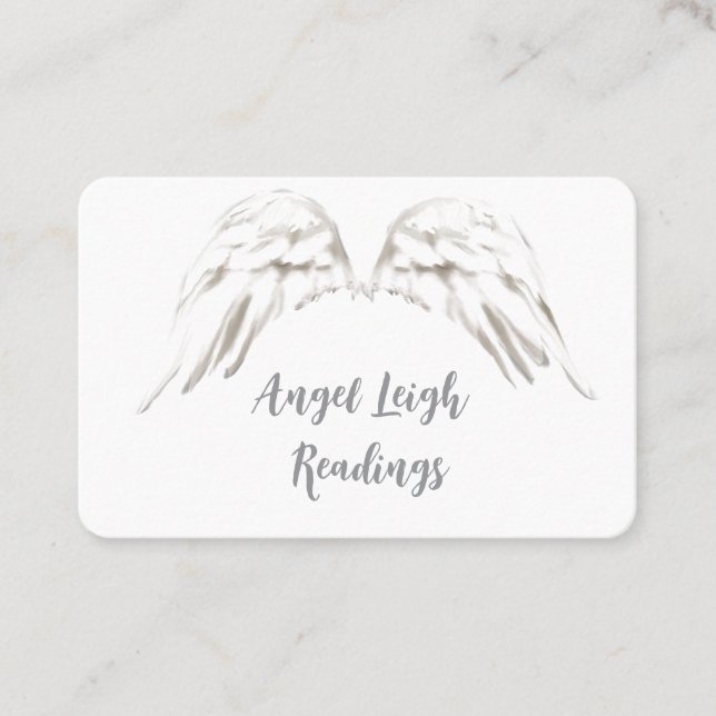Angel Wings Light, Spiritual, Reiki, business card (Front)