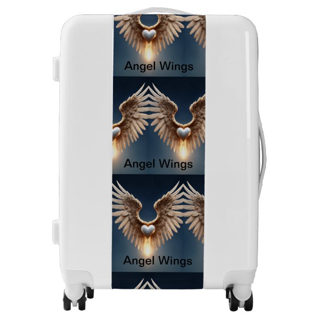 Angel Wings Medium Sized Luggage Suitcase (Front)