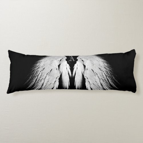 ANGEL WINGS Monogram Black Body Pillow