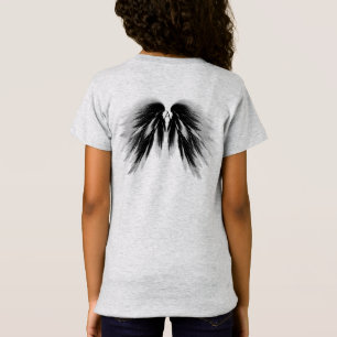 ANGEL WINGS Monogram Black Gray T-Shirt