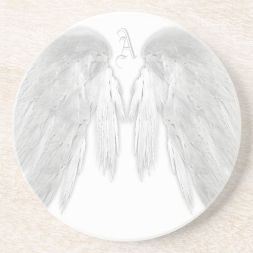 ANGEL WINGS Monogram Customizable Colors Coaster