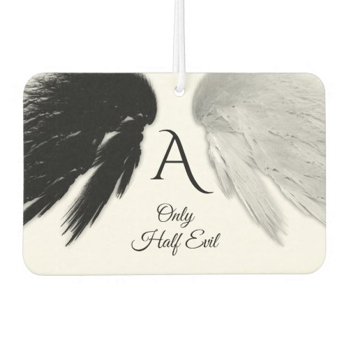 ANGEL WINGS Monogram Only Half Evil Funny Air Freshener