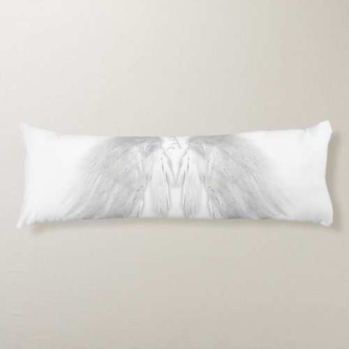 ANGEL WINGS Monogram White Body Pillow